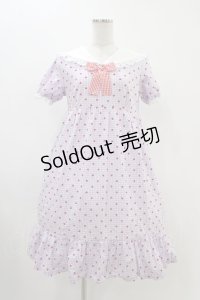 Nile Perch / ギンガムチェックハートフロッキーワンピース Free ラベンダー H-25-11-26-1014-LO-OP-NS-ZH