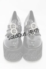 Bubbles / ダブルバックル厚底シューズ 41/25.0cm〜25.5cm ブラックエナメル H-25-11-26-1002-CA-SH-NS-ZH