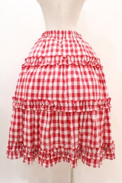 画像2: Nile Perch / ギンガムチェックフリルスカート Free レッド H-25-11-26-1022-LO-SK-NS-ZH