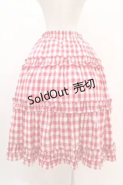 画像2: Nile Perch / ギンガムチェックフリルスカート Free レッド H-25-11-26-1022-LO-SK-NS-ZH