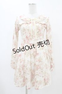 LIZ LISA / ローズ柄ワンピース Free オフ H-25-11-26-1026-LO-OP-NS-ZH