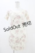 LIZ LISA / 花柄ニットワンピース Free 生成り H-25-11-26-1027-LO-OP-NS-ZH