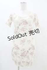 LIZ LISA / 花柄ニットワンピース Free 生成り H-25-11-26-1027-LO-OP-NS-ZH