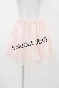LIZ LISA / ティアードシフォンミニスカート Free ピンク H-25-11-26-1031-LO-SK-NS-ZH
