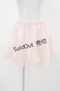 画像1: LIZ LISA / ティアードシフォンミニスカート Free ピンク H-25-11-26-1031-LO-SK-NS-ZH