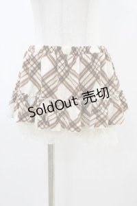 LIZ LISA / チェックスカパン Free 生成り/ブラウン H-25-11-26-1035-LO-SK-NS-ZH