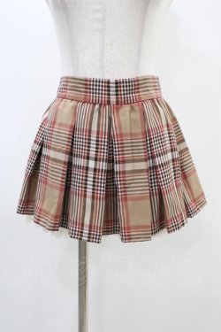画像1: LIZ LISA / チェック柄プリーツミニスカート Free ベージュ H-25-11-26-1036-LO-PA-NS-ZH