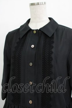 画像4: Jane Marple Dans Le Salon / ピンタックレースシャツワンピース  ブラック H-25-11-26-005-JM-OP-KB-ZH