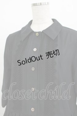 画像4: Jane Marple Dans Le Salon / ピンタックレースシャツワンピース  ブラック H-25-11-26-005-JM-OP-KB-ZT1129H