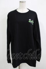 Candy Stripper / 8bit　L/S TEE  黒 H-25-11-26-054-PU-TO-KB-ZH