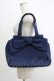 画像1: Jane Marple / リボンのボストンバッグ  ネイビー H-25-11-26-057-JM-BG-KB-ZH (1)