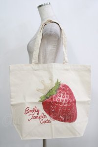 Emily Temple cute / Creamy Strawberryトートバッグ  アイボリー H-25-11-26-058-ET-BG-KB-ZH