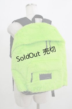 画像1: LAND by MILKBOY / FUR リュックサック  ライムグリーン H-25-11-26-059-MB-BG-KB-ZH