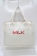 画像1: MILK / MILK Boxトート  オフ H-25-11-26-063-ML-BG-KB-ZH (1)
