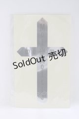 Moi-meme-Moitie / ロゴクロスステッカー  シルバー H-25-11-26-072-MO-ZA-KB-ZH
