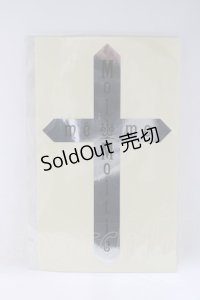 Moi-meme-Moitie / ロゴクロスステッカー  シルバー H-25-11-26-072-MO-ZA-KB-ZH