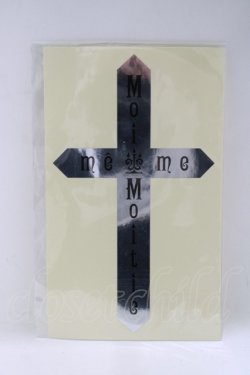 画像1: Moi-meme-Moitie / ロゴクロスステッカー  シルバー H-25-11-26-072-MO-ZA-KB-ZH