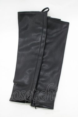 画像3: Moi-meme-Moitie / 合皮編み上げアームカバー  黒 H-25-11-26-073-MO-ZA-KB-ZH