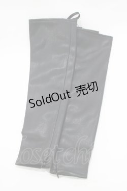 画像3: Moi-meme-Moitie / 合皮編み上げアームカバー  黒 H-25-11-26-073-MO-ZA-KB-ZH