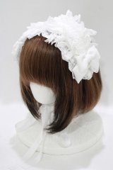 Vallee lys / はしごレースリボンヘッドドレス  白 H-25-11-26-080-GO-AC-NS-ZH