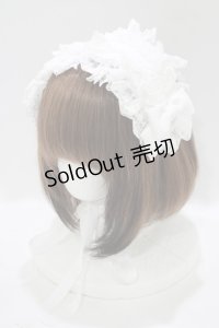 Vallee lys / はしごレースリボンヘッドドレス  白 H-25-11-26-080-GO-AC-NS-ZH