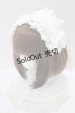 画像1: Vallee lys / はしごレースリボンヘッドドレス  白 H-25-11-26-080-GO-AC-NS-ZH