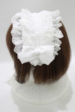 画像2: Vallee lys / はしごレースリボンヘッドドレス  白 H-25-11-26-080-GO-AC-NS-ZH