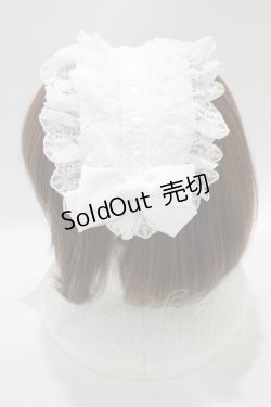 画像2: Vallee lys / はしごレースリボンヘッドドレス  白 H-25-11-26-080-GO-AC-NS-ZH