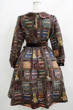 画像3: Q-pot. / Melty Bookshelfパフスリーブドレス M ブラウン H-25-11-26-001-QP-OP-KB-ZH