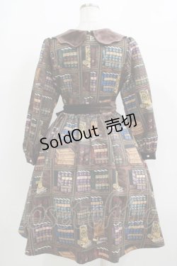 画像3: Q-pot. / Melty Bookshelfパフスリーブドレス M ブラウン H-25-11-26-001-QP-OP-KB-ZH