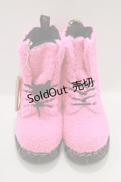 画像1: Dr.Martens （Getta Grip） / Pascal Faux Shearling Boots UK6(約25cm) CLASH PINK H-25-11-26-081-PU-SH-KB-ZH