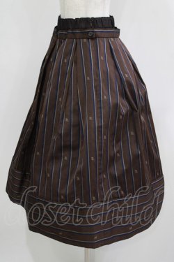 画像2: Jane Marple / Regimental stripe skirt  ブラウン H-25-11-26-008-JM-SK-KB-ZH