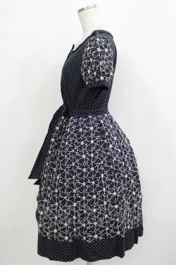 画像2: Jane Marple / フラワードットレースのワンピース M ネイビー H-25-11-26-011-JM-OP-KB-ZH