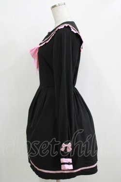 画像2: ililil / さきまるちゃんコラボワンピース M 黒×ピンク H-25-11-26-016-PU-OP-KB-ZH