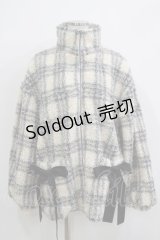 merry jenny / チェックボアリボンブルゾン F ブラック H-25-11-26-018-LO-JA-KB-ZH
