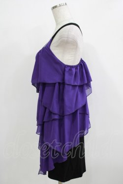 画像2: GHOST of HARLEM / シフォンフリルワンピース  黒×紫 H-25-11-26-020-GL-OP-KB-ZH