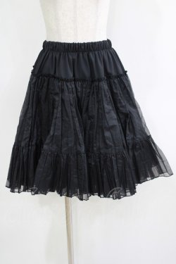 画像1: MIHO MATSUDA / kuroobi遮熱パニエ 52.5cm丈 ブラック H-25-11-26-022-GO-SK-KB-ZH