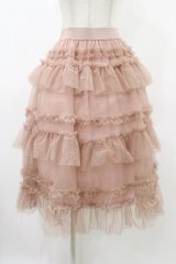 FLC / 星名桜子 チュールスカート M ピンク H-25-11-27-044-0-SK-NS-ZH