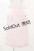 PINKHOUSE CHELSEA / ツイードタイトスカート FREE ピンク H-25-11-27-045-0-SK-NS-ZH