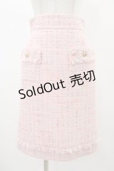 PINKHOUSE CHELSEA / ツイードタイトスカート FREE ピンク H-25-11-27-045-0-SK-NS-ZH