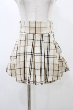画像1: evelyn / チェックタックプリーツスカート Free ベージュ H-25-11-27-050-LO-SK-NS-ZH