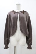 m petit by misako / AM*リボンニットボレロ LL ブラウン H-25-11-27-055-LO-TO-NS-ZH