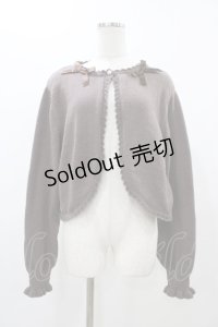 m petit by misako / AM*リボンニットボレロ LL ブラウン H-25-11-27-055-LO-TO-NS-ZH