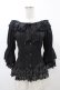 画像1: Infanta（海外ロリータブランド） / フリルブラウス M ブラック H-25-11-27-056-0-BL-NS-ZH (1)