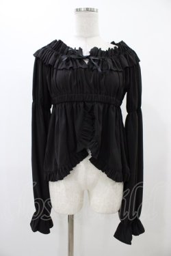 画像1: Long Ears and Sharp Ears Stuidio（海外ロリータブランド） / フリルブラウス Free ブラック H-25-11-27-057-0-BL-NS-ZH
