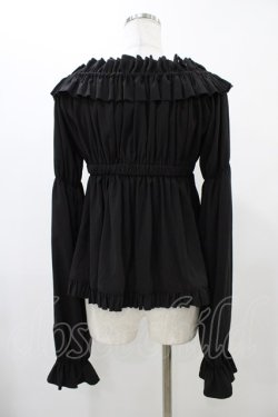 画像2: Long Ears and Sharp Ears Stuidio（海外ロリータブランド） / フリルブラウス Free ブラック H-25-11-27-057-0-BL-NS-ZH