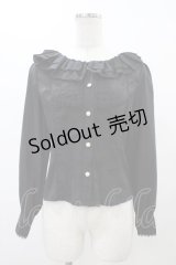 Diamond Honey（海外ロリータブランド） / フリルブラウス M ブラック H-25-11-27-058-EL-BL-NS-ZH