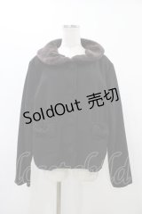 m petit by misako / ファーエリショートジャケット LL ブラック H-25-11-27-059-LO-JA-NS-ZH
