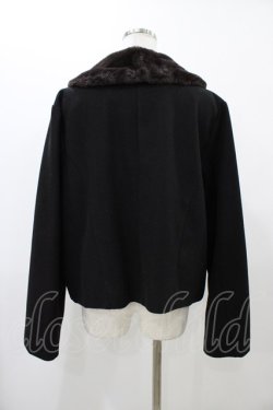 画像2: m petit by misako / ファーエリショートジャケット LL ブラック H-25-11-27-059-LO-JA-NS-ZH