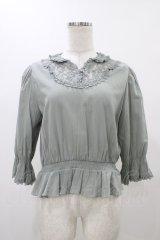 an another angelus / レースヨークスキッパープルオーバーブラウス Free MINT H-25-11-27-061-CA-BL-NS-ZH